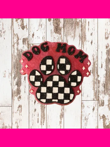Dog Mom Checkered Freshie