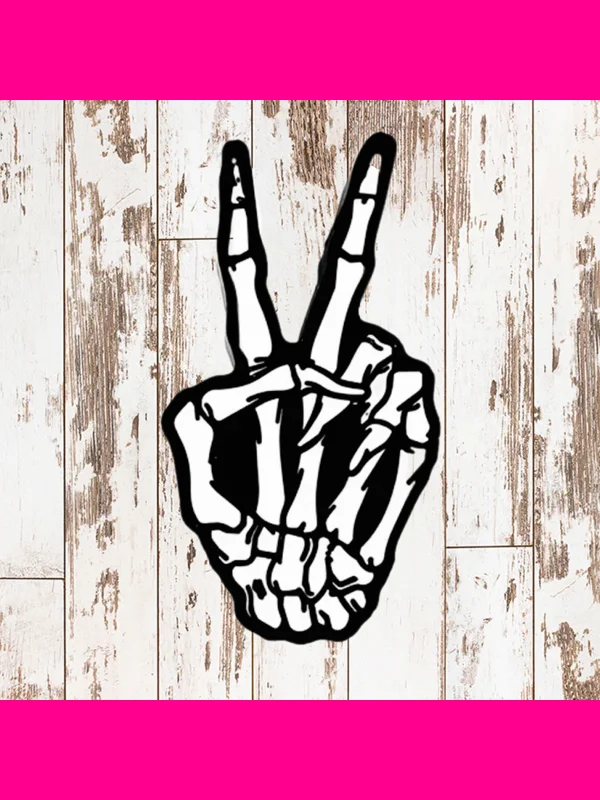 Skeleton Peace Freshie
