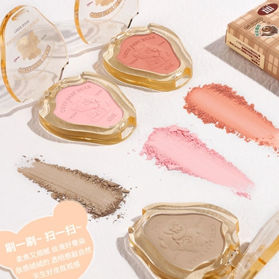 Makeup Xixi Working Bear Anti-Inner Roll Single Color Blush