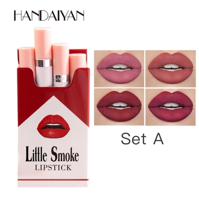 Cigarette Lipstick Set of 4 Matte Velvet Matte Lipstick