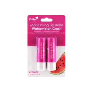 PRETTY MOISTURISING LIP BALM 2PK WATERMELON CRUSH