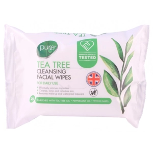 PURE FACIAL WIPES 25'S TEA TREE