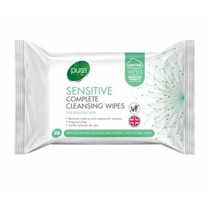 PURE CLEANSING FACIAL WIPES 25'S SENSITIVE COMPLETE