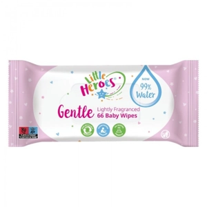 LITTLE HEROES BABY WIPES 66'S GENTLE - LIGHTLY FRAGRANCED