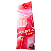 LASER DISPOSABLE RAZORS 10'S LADIES