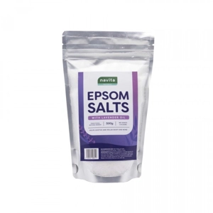 NAVITA NATURAL EPSOM SALTS 500G WITH LAVENDER OIL