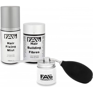 FAB HAIR BUILDING FIBRES RETAIL PACK LIGHT BROWN/DARK BLONDE