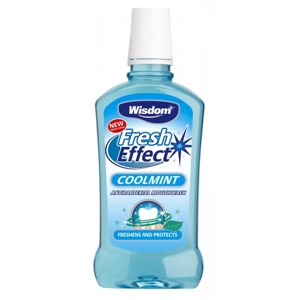 WISDOM FRESH EFFECT ANTI-BAC MOUTHWASH 500ML COOLMINT
