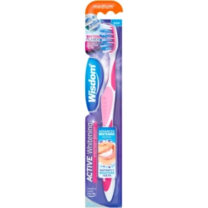 WISDOM ACTIVE WHITENING INSTANT BRIGHT TOOTHBRUSH MEDIUM