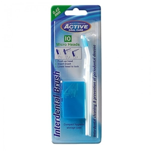 ACTIVE INTERDENTAL BRUSH WITH LONG HANDLE +10 HEADS