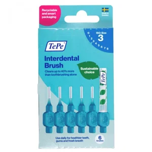 TEPE INTERDENTAL BRUSHES BLUE 0.6MM(3) 6'S