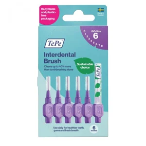 TEPE INTERDENTAL BRUSHES PURPLE 1.1MM(6) 6'S