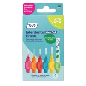 TEPE INTERDENTAL BRUSHES MIXED PACK 6'S