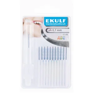 Ekulf Interdental Toothbrushes 0.7mm 12's  Economic BIG PACK - 12 brushes  Why use an interdental to