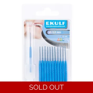 EKULF INTERDENTAL BRUSHES 12'S 0.8MM BLUE