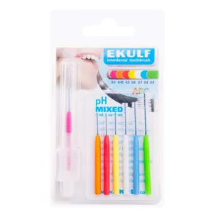 EKULF INTERDENTAL BRUSHES 6'S MIXED