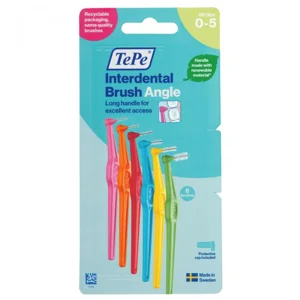 TEPE ANGLE INTERDENTAL BRUSHES 6'S MIXED PACK