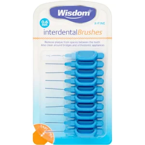 WISDOM INTERDENTAL BRUSHES 10'S 0.6MM BLUE