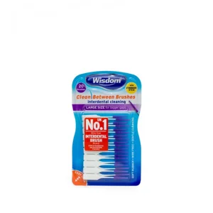 WISDOM CLEAN BETWEEN INTERDENTAL BRUSHES LARGE