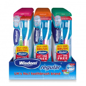 WISDOM TOOTHBRUSH CDU REGULAR 2PK