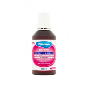 WISDOM CHLORHEXIDINE ALCOHOL FREE MOUTHWASH 300ML ORIGINAL