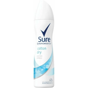 SURE LADIES ANTI-PERSPIRANT 150ML COTTON DRY
