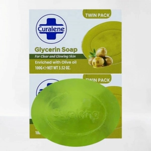 CURALENE GLYCERIN BAR SOAP 100G 2PK WITH OLIVE OIL