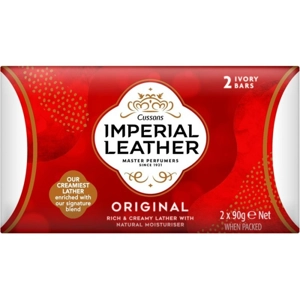 IMPERIAL LEATHER ORIGINAL BAR SOAP 90G - 2PK