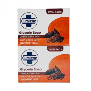 CURALENE GLYCERIN BAR SOAP 100G 2PK WITH COCOA BUTTER