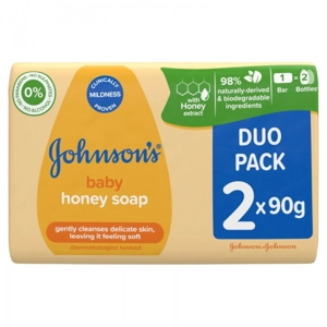 JOHNSON'S BABY HONEY BAR SOAP 2PK 90G