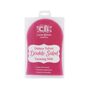 COCOA BROWN DELUXE VELVET DOUBLE SIDED TANNING MITT