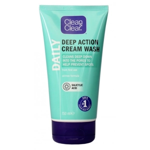 CLEAN & CLEAR DAILY DEEP ACTION CREAM WASH 150ML