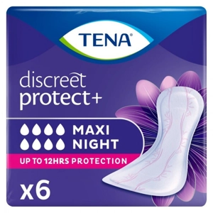 TENA LADY DISCREET INCONTINENCE PADS MAXI NIGHT 6'S