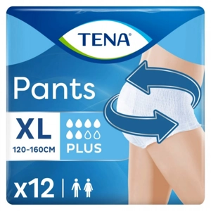 TENA INCONTINENCE PANTS PLUS EXTRA LARGE 12'S