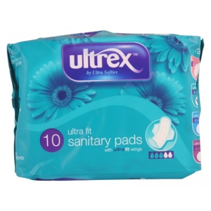 ULTREX SANITARY PADS ULTRA FIT 10'S