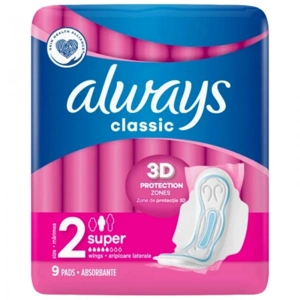 ALWAYS CLASSIC SANITARY PADS SUPER 9'S