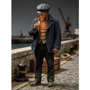 Slight Miner Lighting Cigarette Figure G Scale & LGB