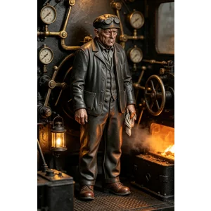 Steam Engine Driver Figure 16mm Scale