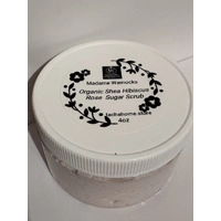 4oz Organic Shea Hibiscus Rose Sugar Scrub