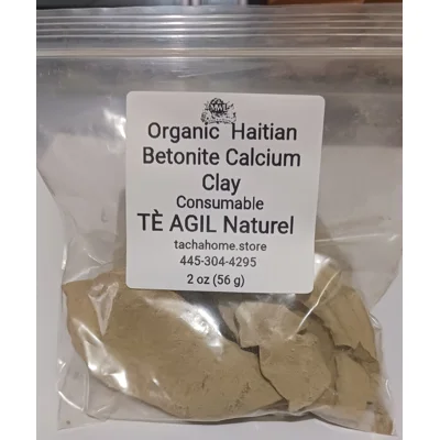 2 oz Organic Haitian Betonite Calcium Clay/ TÈ AGILE/ TÈ Ayisien