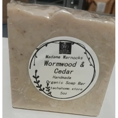 5oz WORMWOOD  & Cedar Organic Soap Bar Protection, Love, Calling Spirits
