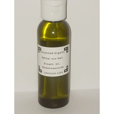 2.5oz Unscented Organic Hair growth oil