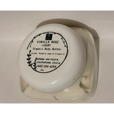 8oz Vanilla Rose Organic Body butter
