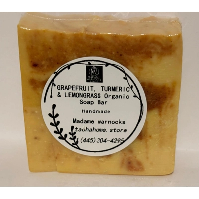 Grapefruit Turmeric Lemongrass Organic Soap Bar