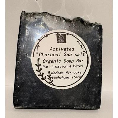 Activated Charcoal Sea Salt Organic Soap Bar