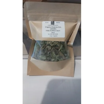 7g  Pigeon Pea Leaves Haiti Organic/ Fey Pwa Kongo Ayiti