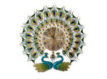Peacock clock