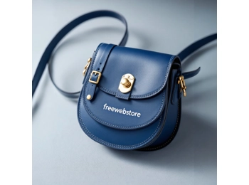 Men's Designer Blue Saddle Bag