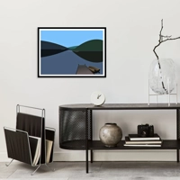 The Jetty. Beautiful Lake Art Featuring a Solitary Boat