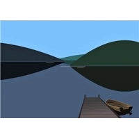 The Jetty. Beautiful Lake Art Featuring a Solitary Boat